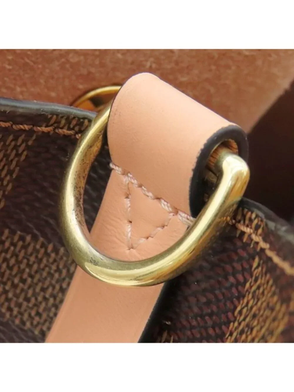 Louis Vuitton Shoulder Bag Neo Noe Damier Canvas Venus Gold Brown Pink Ebene